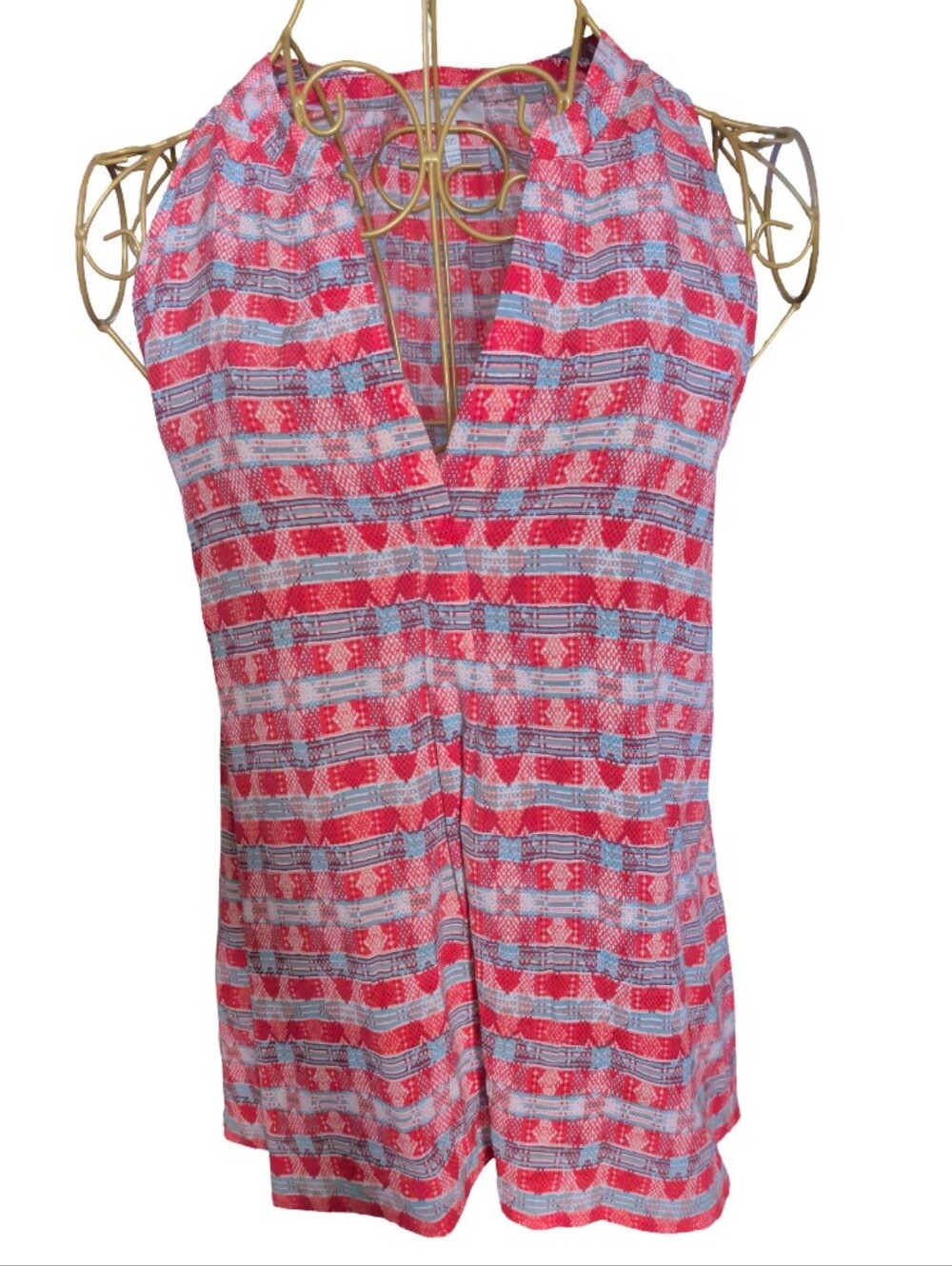 Joie 100% Silk Sleeveless Patterned Blouse XXS